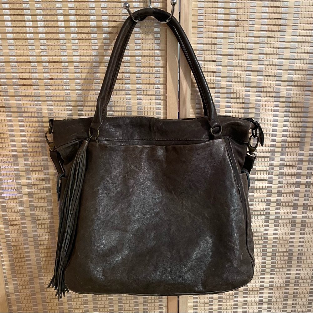 Johnny Was Black Satchel with Tassel Accent
